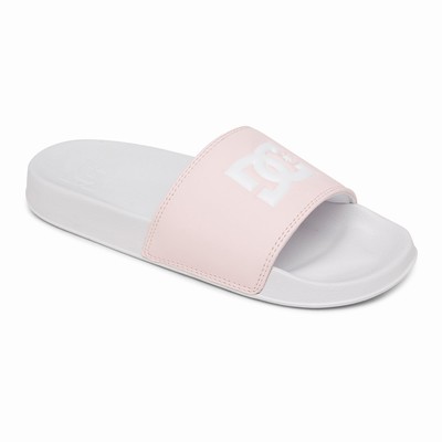 DC Slides Women's White/Pink Sandals Australia CFK-260